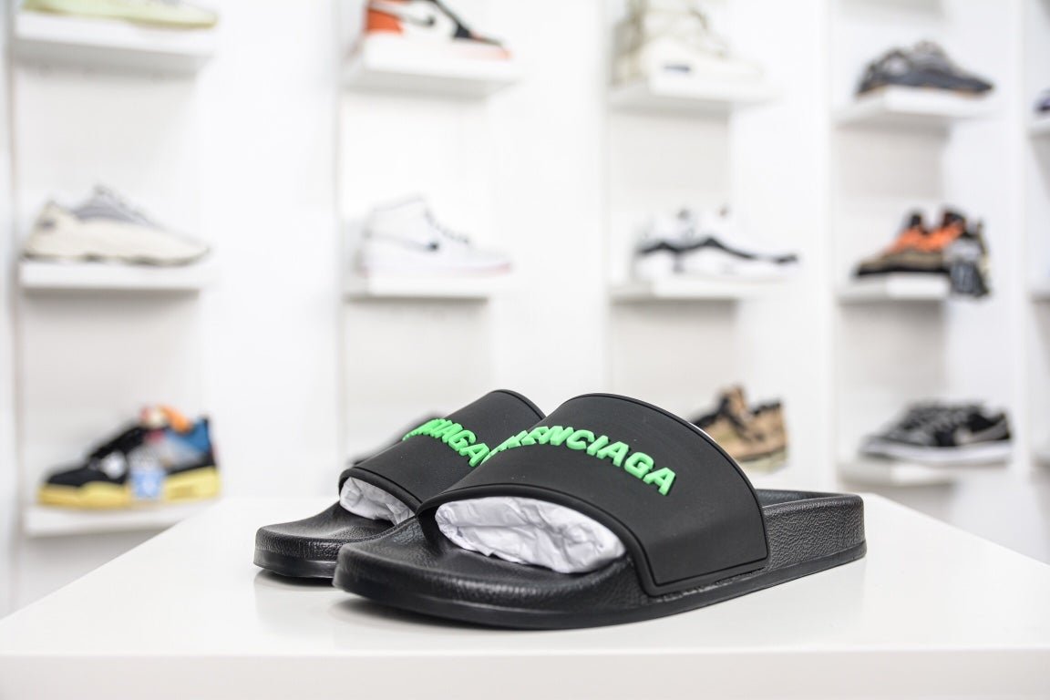 Balenciaga Sandal in Black Green