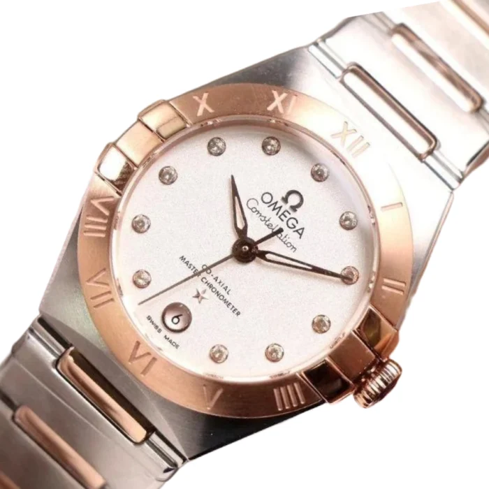 omega-constellation-steel-rose-gold-case-replica-4